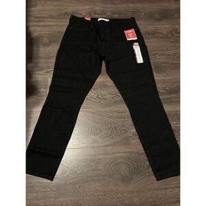 New Women's Levi Strauss Signature Mid-Rise Skinny Jeans Size 14M W32 L30 Black